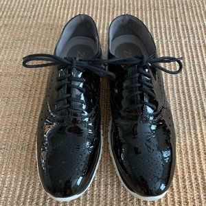Cole Haan Zerogrand black patent leather sneakers.. Womens Size 5.5B